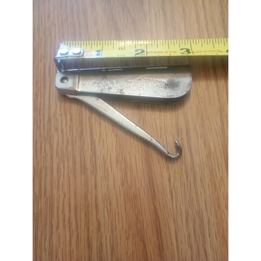Vintage Folding Walk-over Shoe Hook Stainless Steel